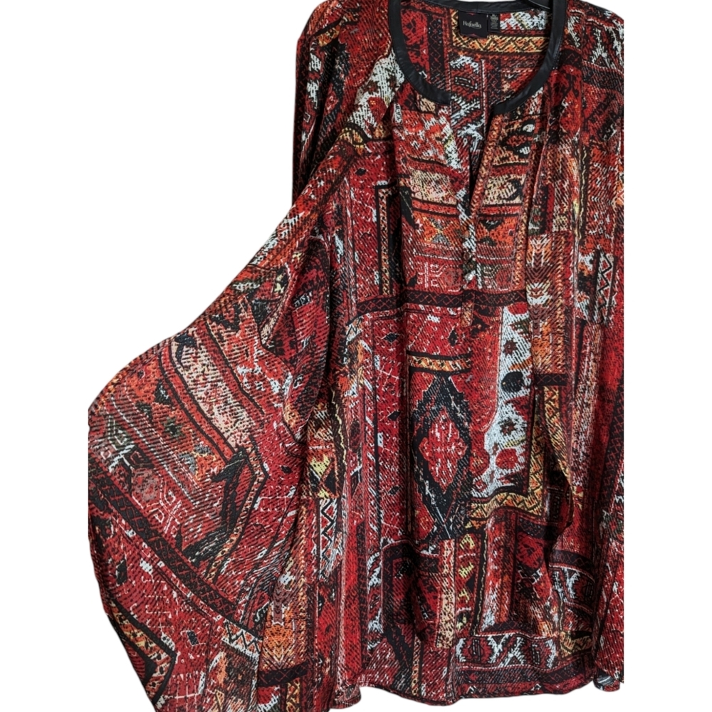 Rafaella Multicolor Red and Black Tunic Size‎ XL - Picture 6 of 7